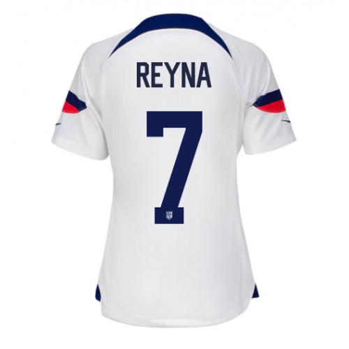 Ženski Nogometni dresi Združene države Giovanni Reyna #7 Domači SP 2022 Kratek Rokav